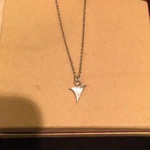 Silver shark tooth necklace